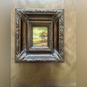 Rustic Framed Landscape Painting